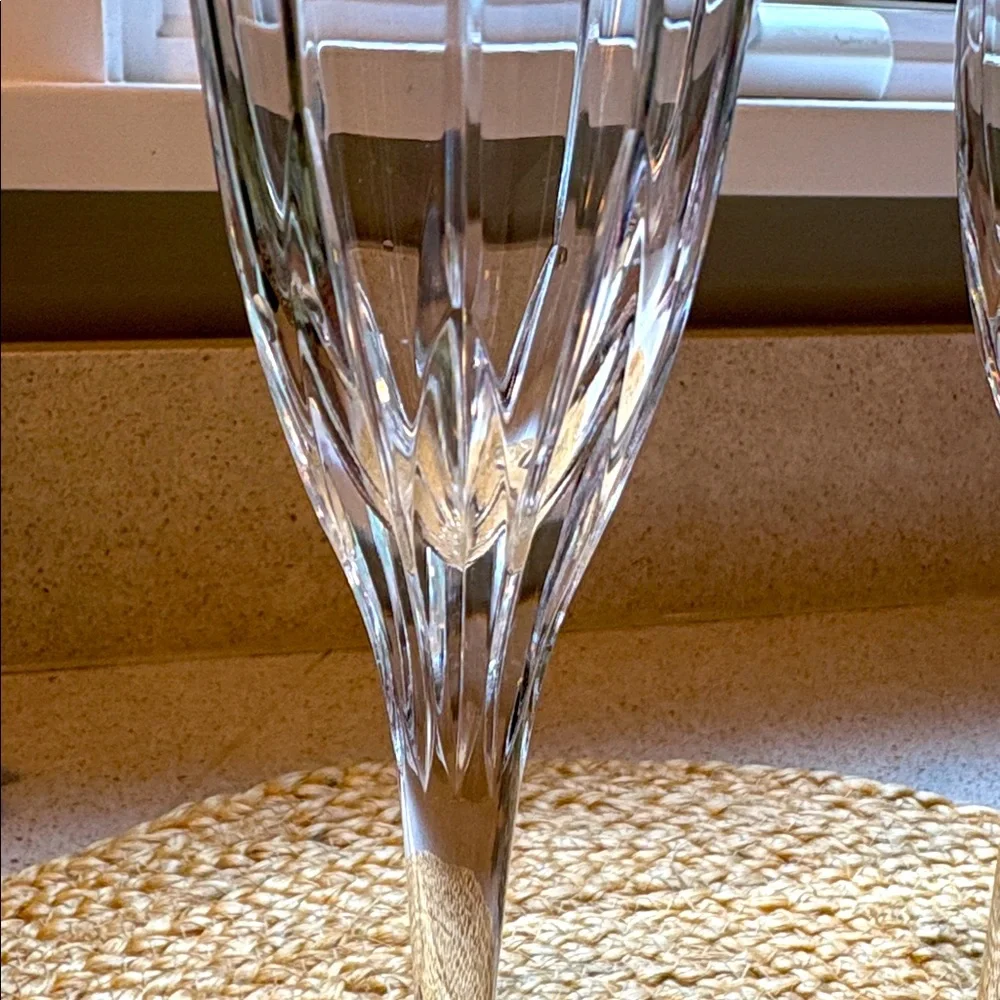 (4) Lenox Millennium Fluted Champagne Glasses - Starfire